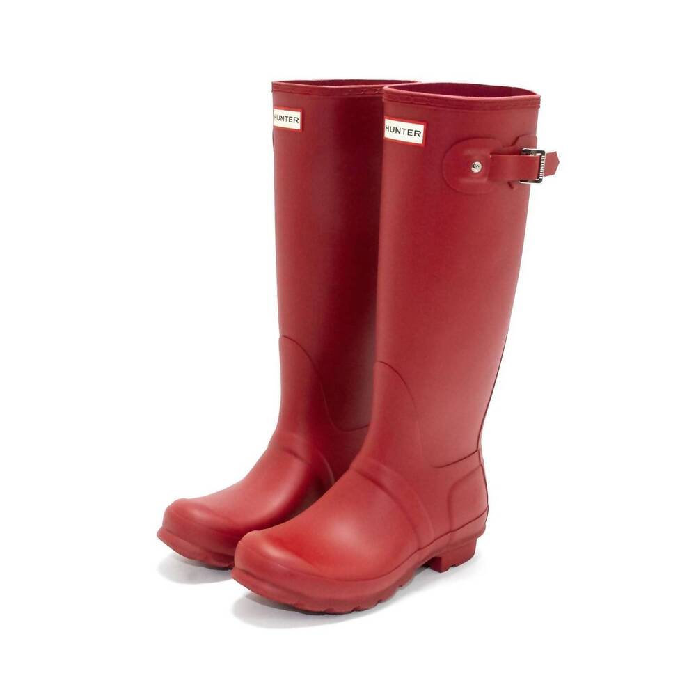 NEW HUNTER women's original tall rain boot in military red